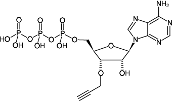 Structural formula of 3'-(O-Propargyl)-ATP (3'-(O-Propargyl)-adenosine-5'-triphosphate, Triethylammonium salt)