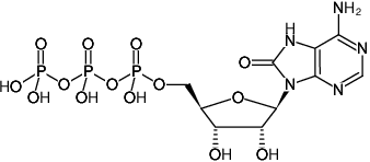 Structural formula of 8-Oxo-ATP (8-Hydroxy-ATP, 8-Oxoadenosine-5'-triphosphate, Sodium salt)