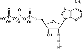 Structural formula of 2'-Azido-2'-dATP (2'-Azido-dATP, 2'-Azido-2'-deoxyadenosine-5'-triphosphate, Sodium salt)