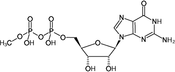 Structural formula of GDPβmethyl (GDP-β-methyl ester, Triethylammonium salt)