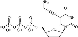 Structural formula of 5-Propargylamino-ddUTP (5-Propargylamino-2',3'-dideoxyuridine-5'-triphosphate, Lithium salt)