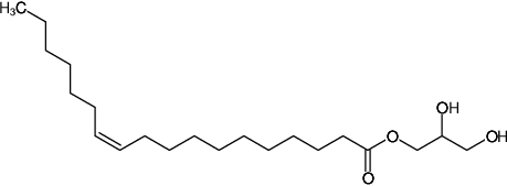 Structural formula of Monovaccenin (11.7 MAG, 1-(11Z-octadecenoyl)-rac-glycerol)