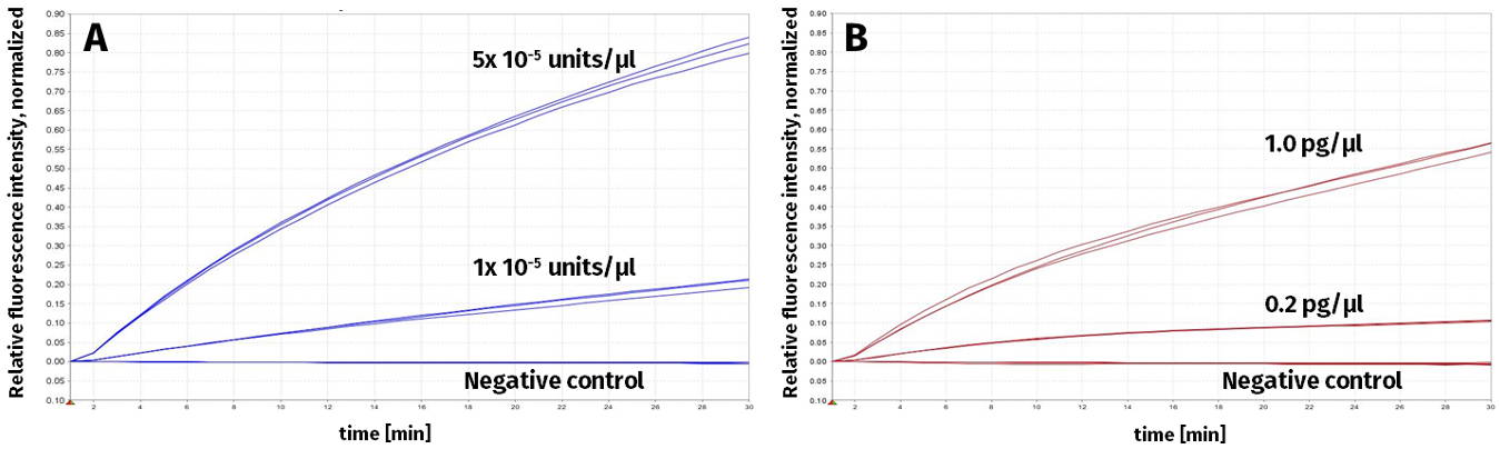 Fig. 1: Kinetic evaluation of Nuclease activity by real-time PCR