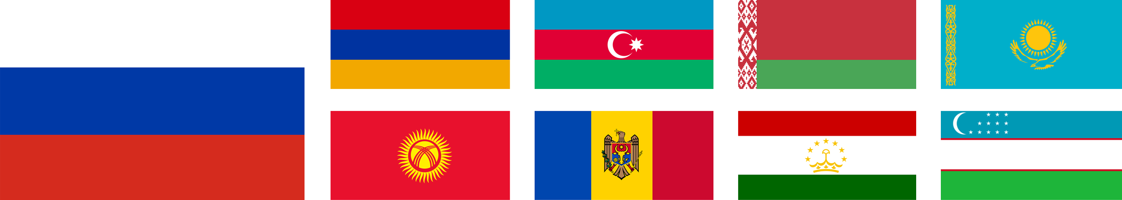 Flag Russia and CIS countries