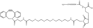 Structural formula of DBCO-PEG4-FLAG