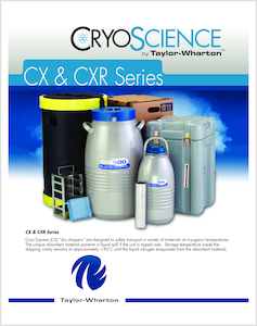 Preview Technical Specifications for CX and CXR Dry Shippers